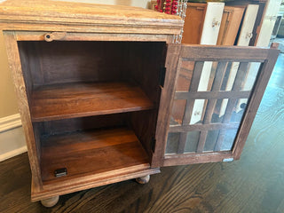 window front pine cabinet