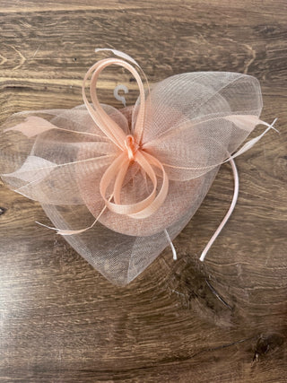 Flower Jelly Flat Hat with band peach