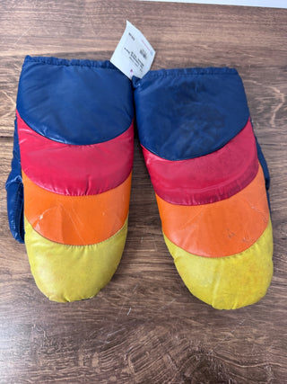 70s Colorblock Snow Mittens *AS IS*