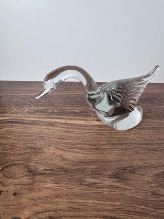 Heisey Crystal Glass Goose (8.5"W 4"H) - TGL #216
