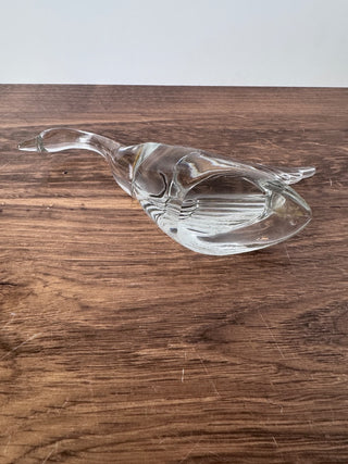 Heisey Crystal Glass Goose (8.5"W 4"H) - TGL #216
