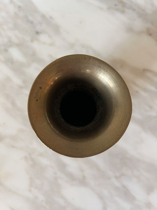 Chinese Etched Brass Vase