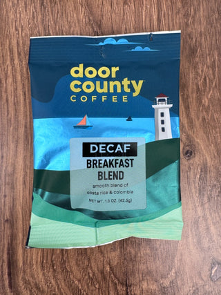 Decaf Breakfast Blend Medium Roast Ground Gourmet Coffee | 1.5 oz Full pot