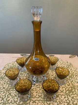 Sweden Seda decanter w/6 glasses