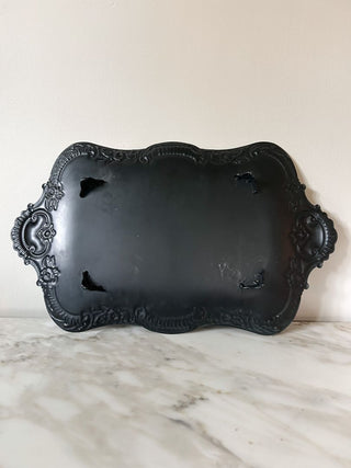 Footed Metal Serving Tray