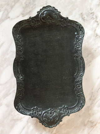 Footed Metal Serving Tray