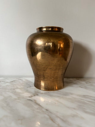 Haeger Gold Ginger Jar-Style Vase