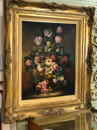 Floral Painting/Gold Framed