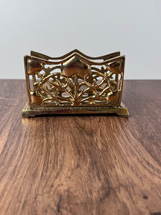 Brass Letter and Napkin Holder