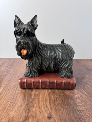 Scottie on Book/ Bookend/statue