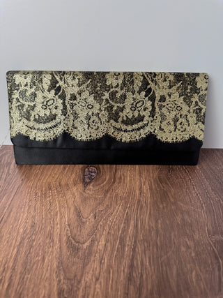 Black Satin Eve Clutch