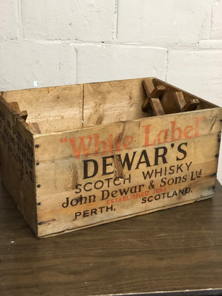 Vtg Dewar’s Wooden Crate