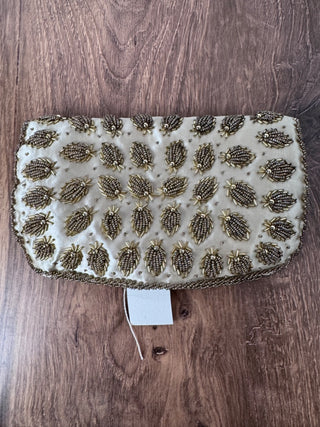 Vintage Gold Beaded Clutch