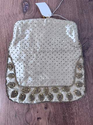 Vintage Gold Beaded Clutch