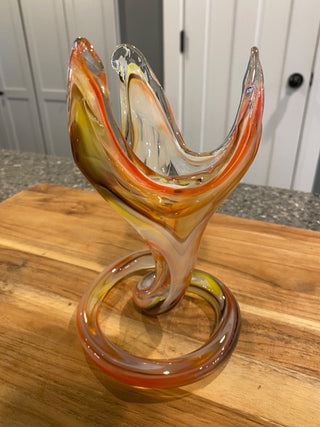 Murano Style Coil Vase