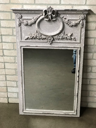 Rectangular Gray Distressed Mirror