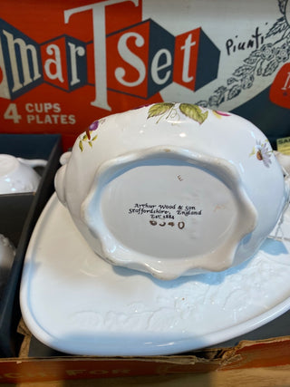 Rose Motif Teapot -Arthur Wood & Son Staffordshire England-ty