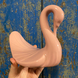 Vintage Ceramic Pink Swan