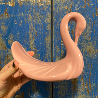 Vintage Ceramic Pink Swan