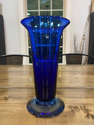 Cobalt Blown Glass Vase