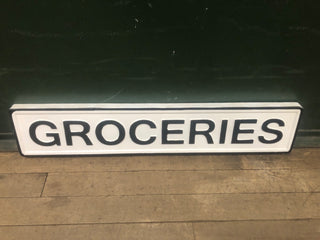 Metal Groceries Sign