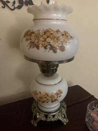 Vtg 1977 2 globe 3 way electric lamp