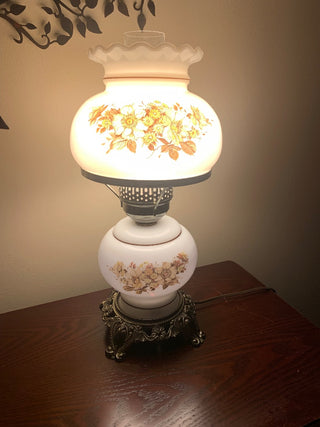 Vtg 1977 2 globe 3 way electric lamp