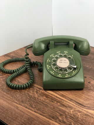 Vintage Green Rotary Phone