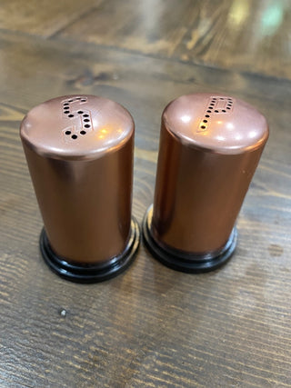 Vintage Copper Mini Salt & Pepper Shakers