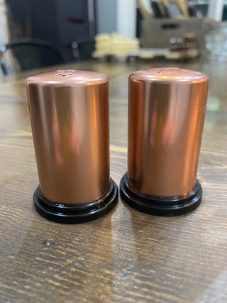 Vintage Copper Mini Salt & Pepper Shakers