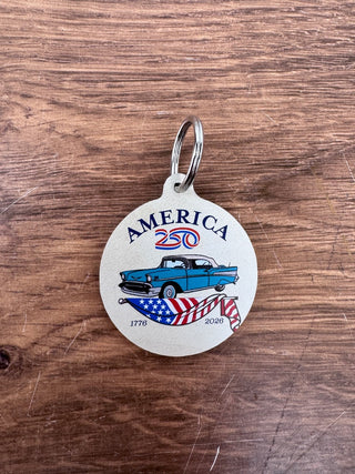 Vintage Car | America 250 Key Chain
