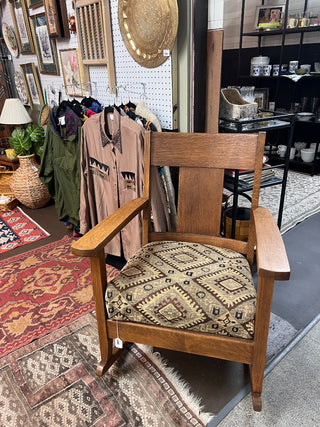Oak arts & craft rocking chair 34"x17"