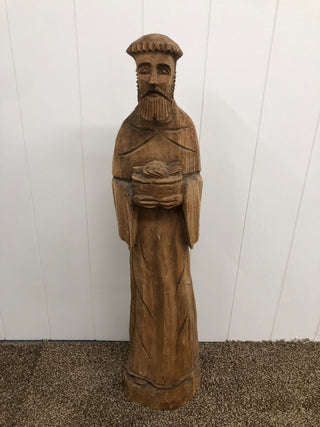 Wood Carved St Francis Statue