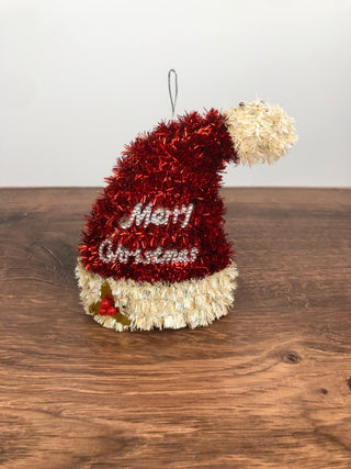 Xmas Tinsel Santa’s Hat Ornament