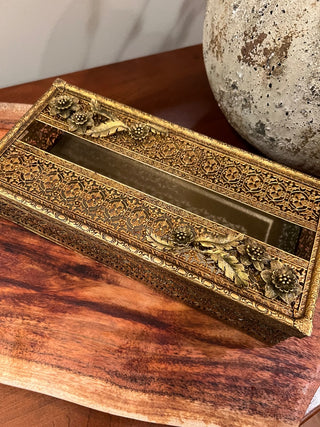 Vintage Brass Napkin Box
