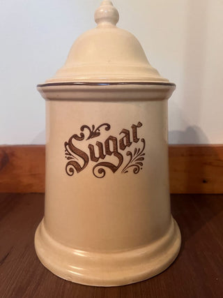Sugar Pfaltzgraff stoneware Jar  10"x 6.5"