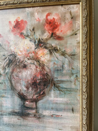 Signed Edna Hibel Floral Artwork