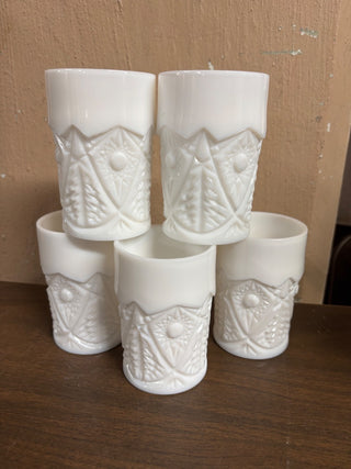 Vintage Milk Glass Barware (set5) #615