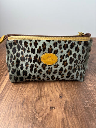 Tangaroa Venezia Terrida Leopard Pony Hair Zipped Pouch