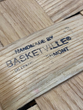 Vintage Basketville Putney Vermont Large Picnic Basket Rocking Horse