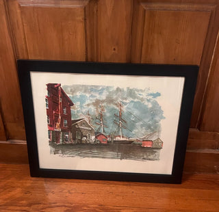 Mystic Seaport artwork 28"x23"