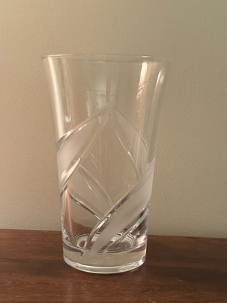 swirl crystal vase