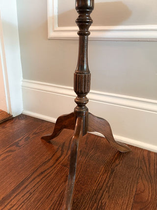 Wooden Piecrust Edge Tripod Table 13WX13DX20H