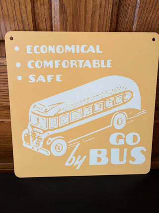 Go by Bus Tin Sign