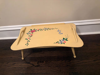 vintage wooden breakfast tray