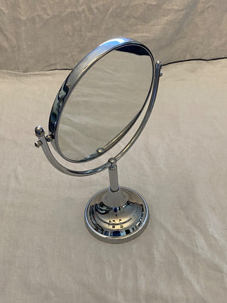 Vintage 2 sided chrome mirror 5”x10”x14.5”