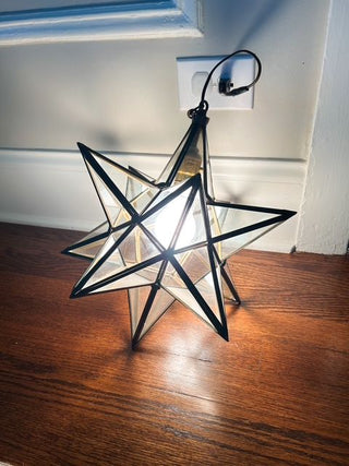 Clear Glass Moravian Star Pendant Light