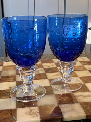 Zrike Blue Pavillion Water Goblets (2)