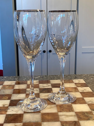 2pc Andante Tall Platinum GORHAM CRYSTAL