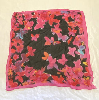 Vintage flowers scarf 21”x23”
